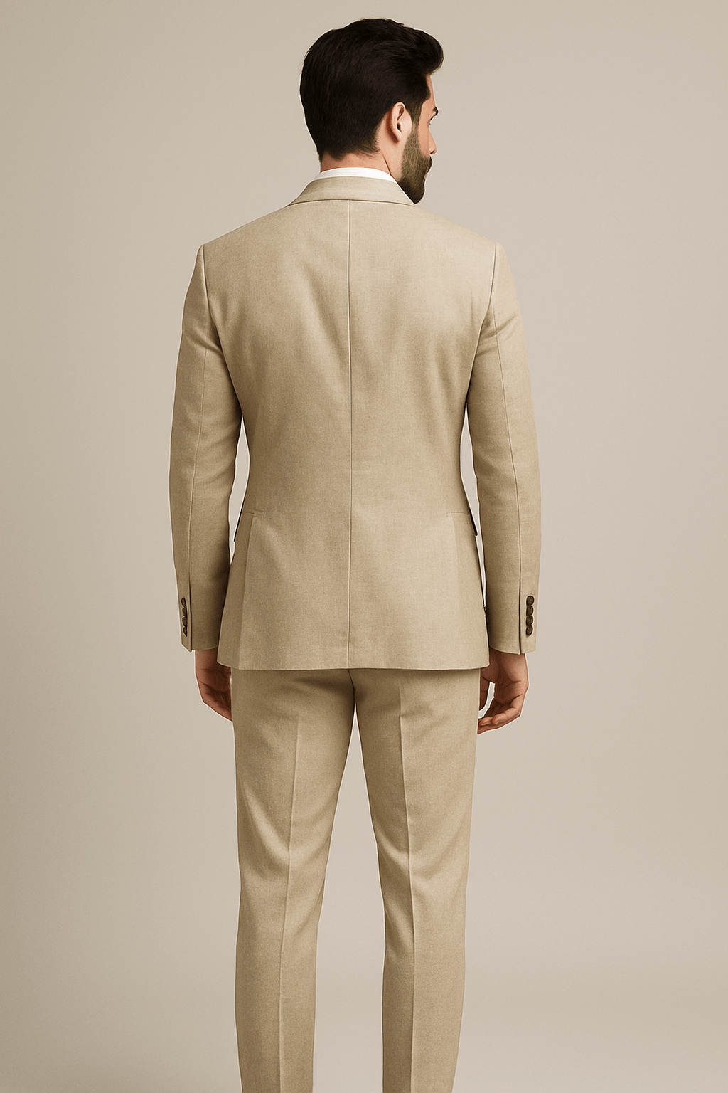 Costume beige en lin pour homme | Desert Breeze - Costume