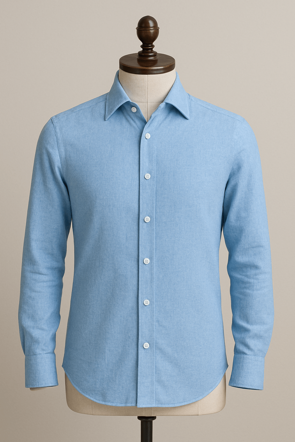 Chemise bleu pastel en lin pour homme | Ocean Breeze - Chemise