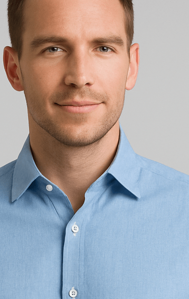 Chemise bleu pastel en lin pour homme | Ocean Breeze - Chemise