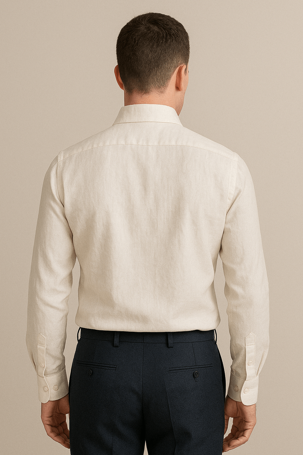 Chemise ivoire en lin pour homme | Ivory Sands - Chemise