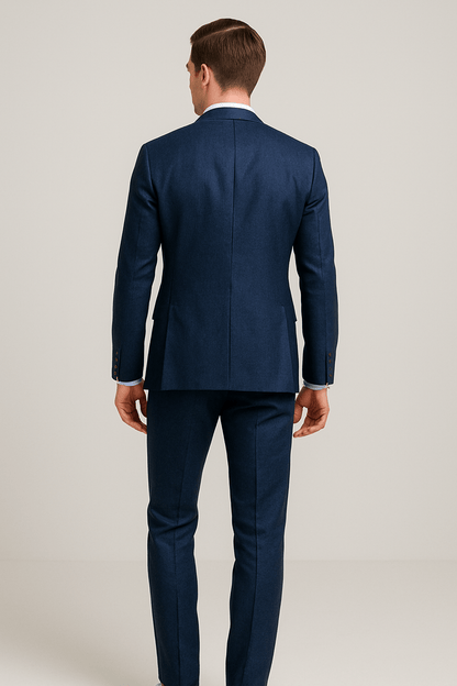 Costume bleu marine clair en lin pour homme | Pacific Light - Costume